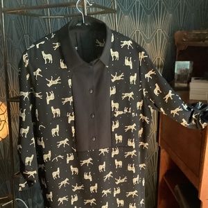 Animal Print Shirt Tunic from Cokluch Montréal